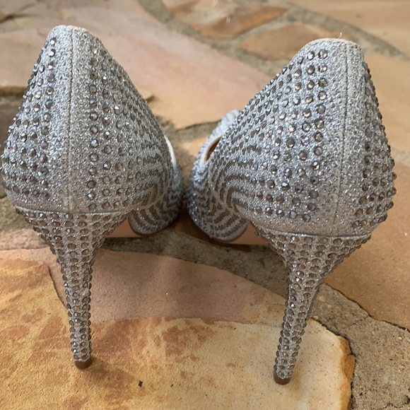 Steve Madden heels silver rhinestone style Adella size 6.5 - Picture 6 of 7
